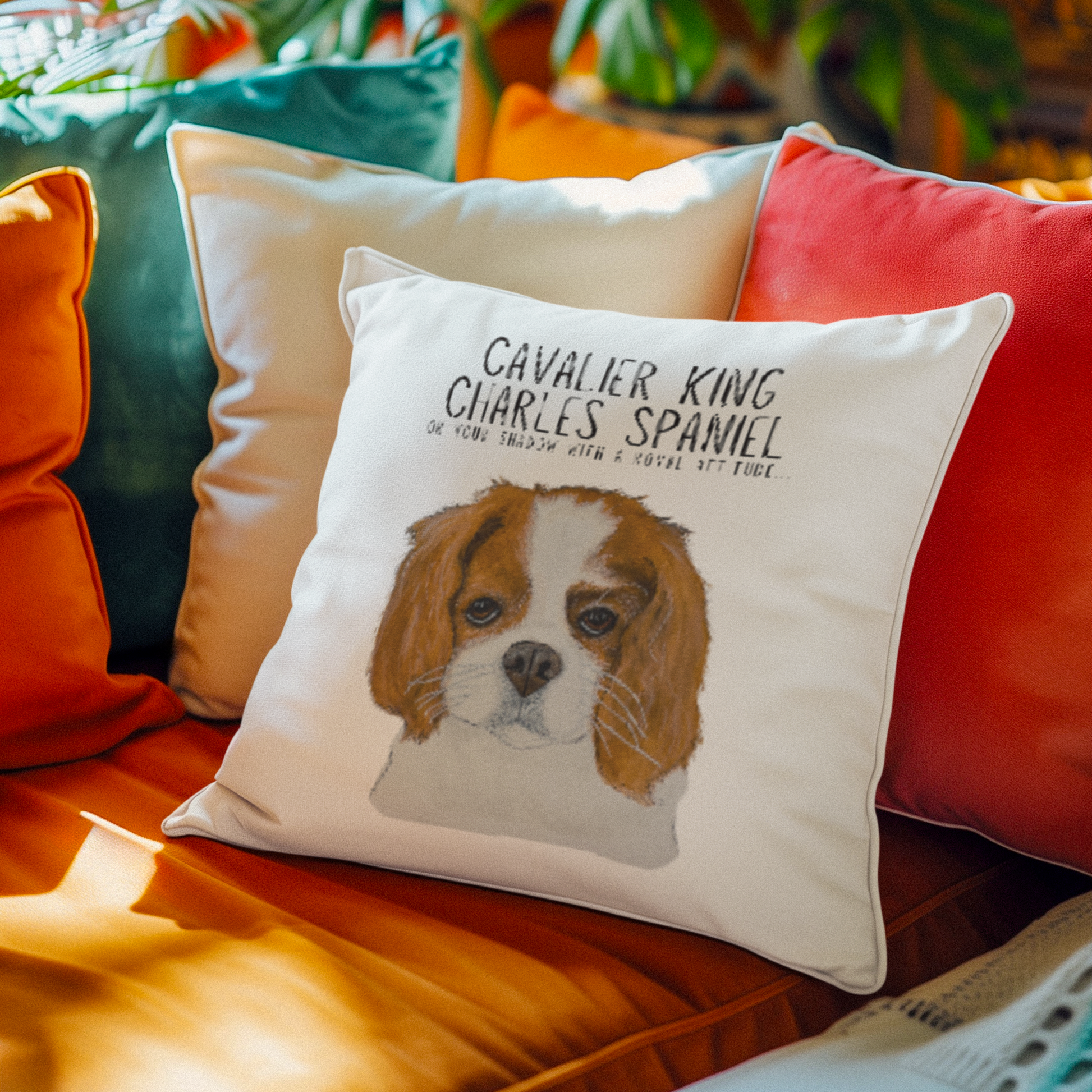 Cavalier King Charles Spaniel Cushion Cover Royal Shadow