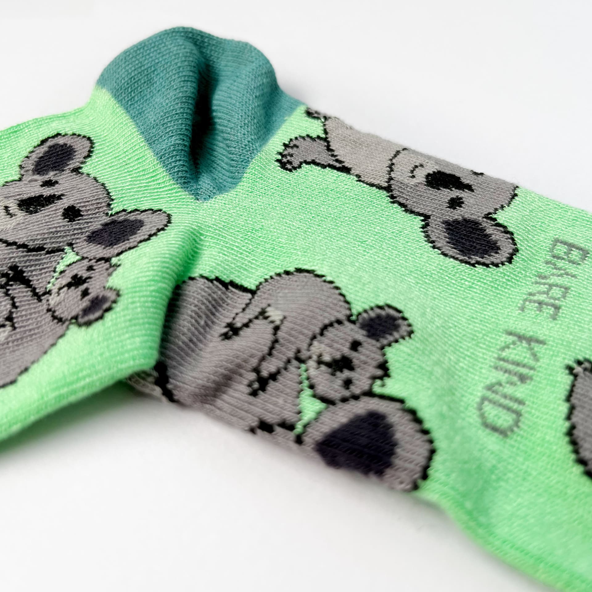 Save the Koalas Bamboo Socks in Mint Green