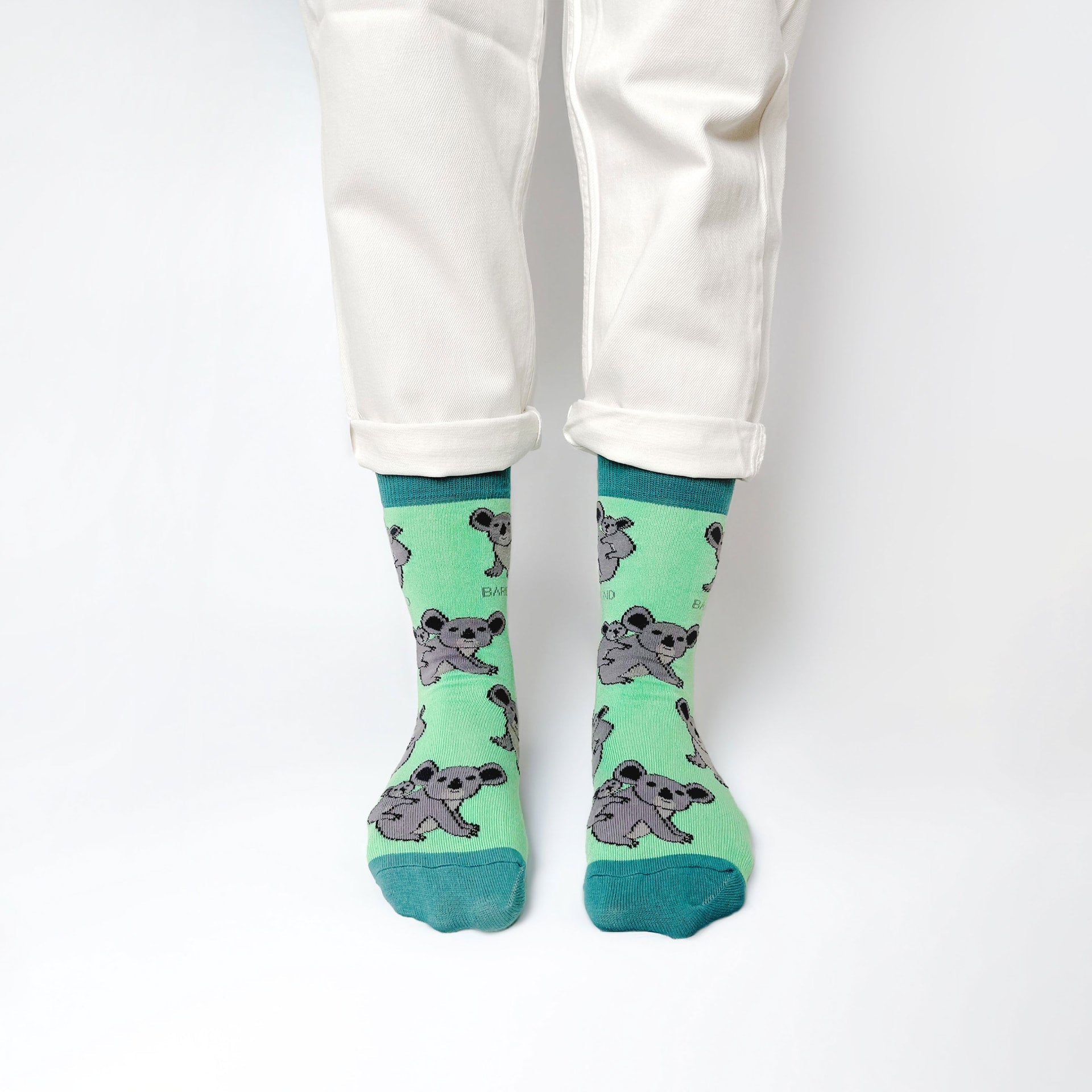 Save the Koalas Bamboo Socks in Mint Green