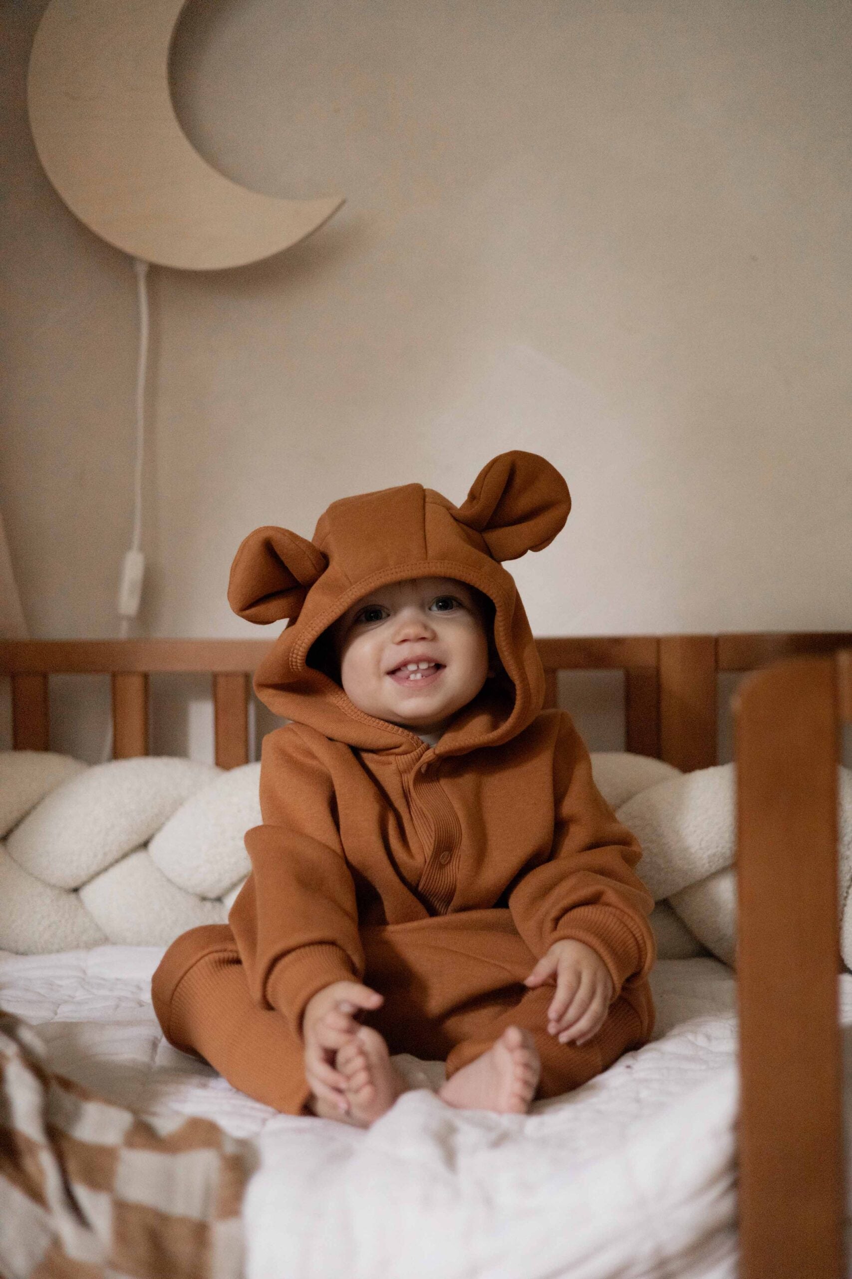 Cozy Bear Hooded Jumpsuit for Kids – Soft & Stretchy Cotton by Zezuzulla at www.brixbailey.com
