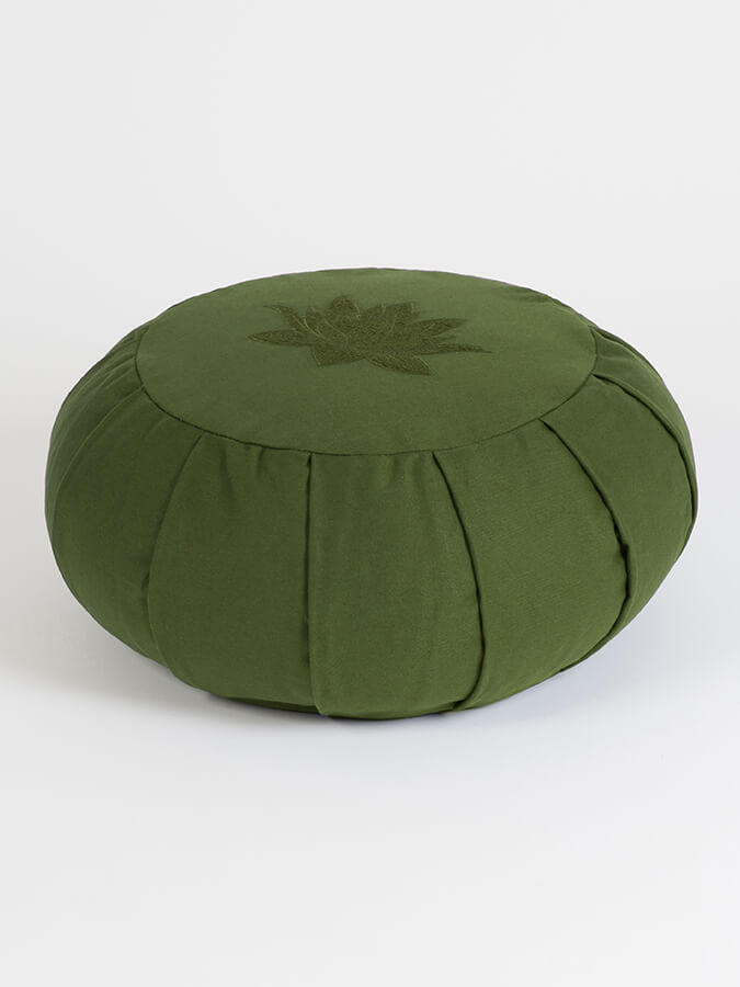 Organic Cotton Round Lotus Zafu Buckwheat Meditation Cushion