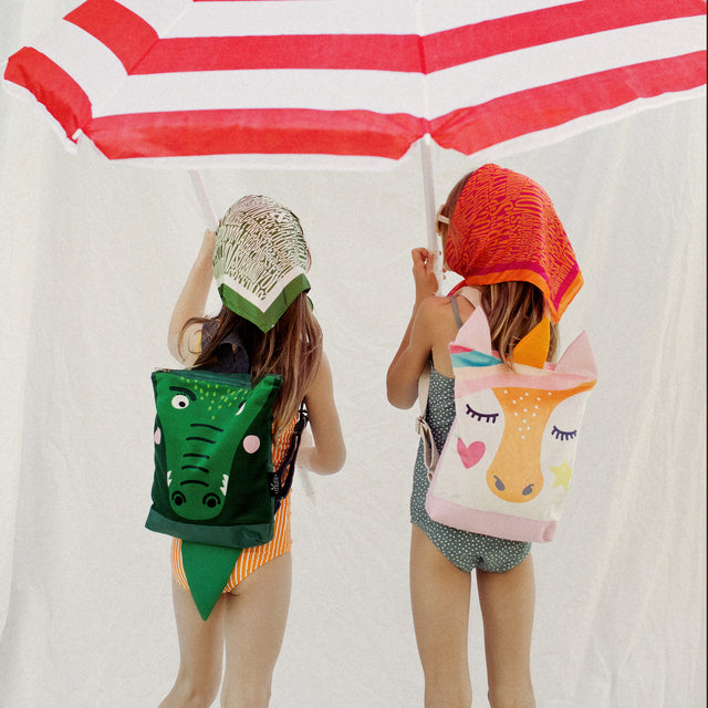 Cute Crocodile Toddler Backpack – Sturdy & Playful Design by Muni at www.brixbailey.com