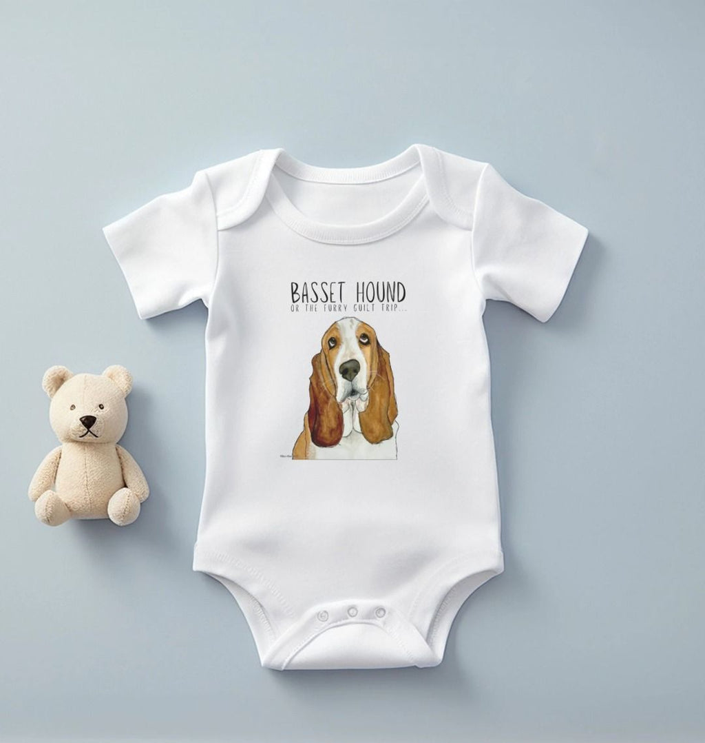 Basset Hound Baby Bodysuit