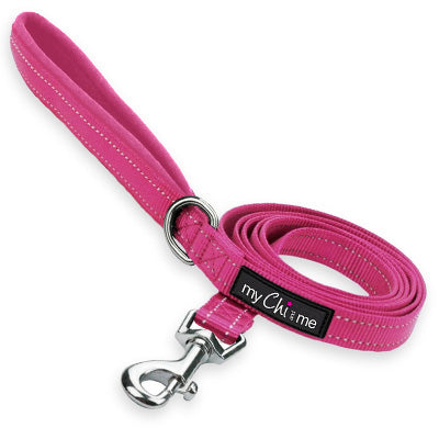 Reflective Hot Pink Webbing Lead 15mm for Small Dogs
