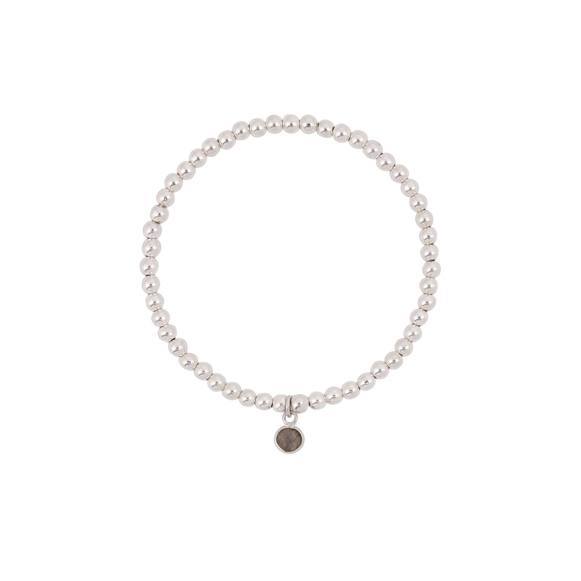 Labradorite March Birthstone Bracelet in Sterling Silver