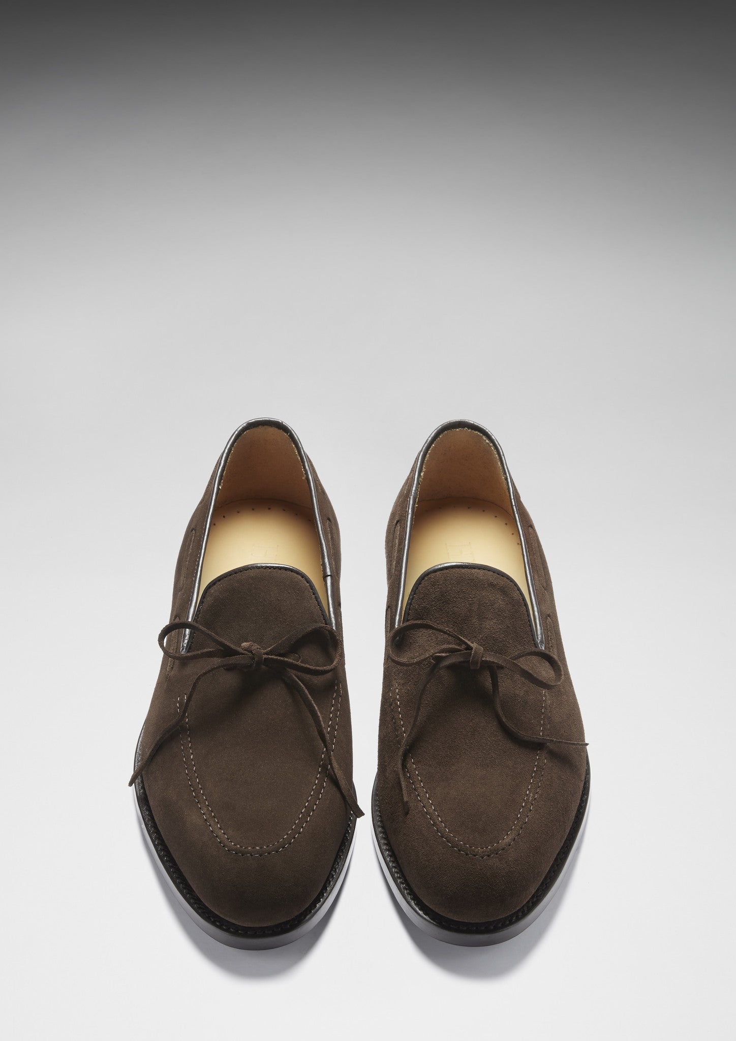 Brown Suede Laced Loafers