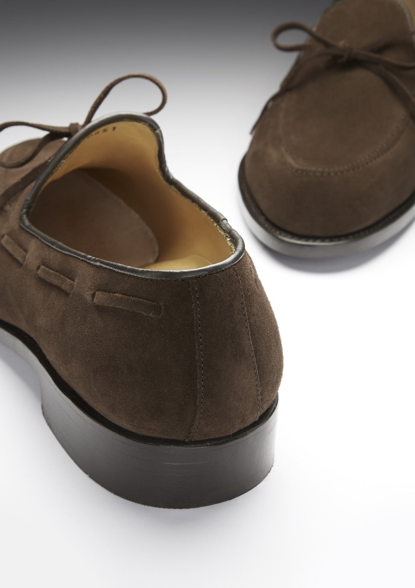 Brown Suede Laced Loafers