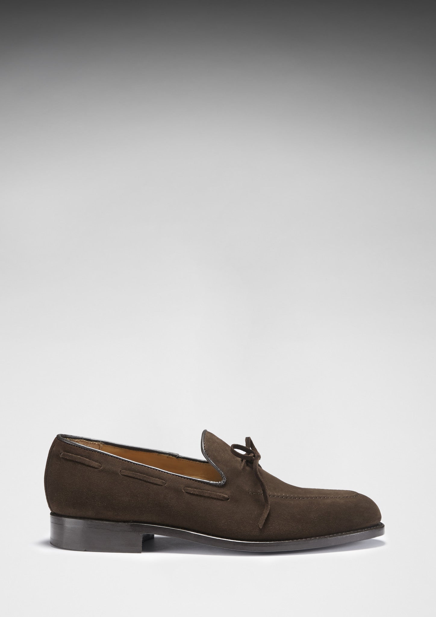 Brown Suede Laced Loafers