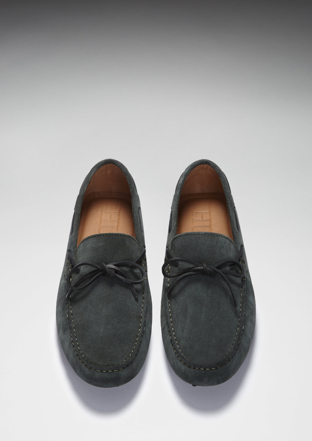 Racing Green Suede Laced Driving Loafers