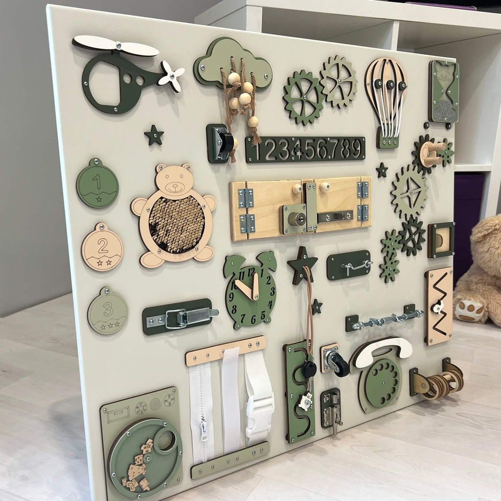 Large Montessori busy board for learning (60×70 cm)