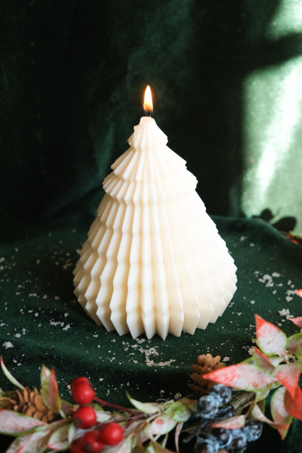 Origami Christmas Tree Candle in Soy Wax