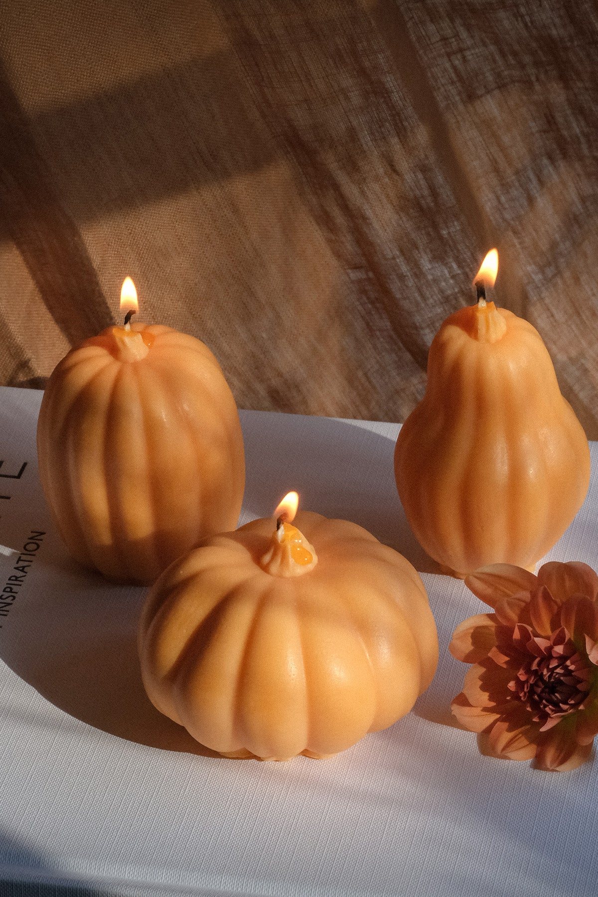 Large Pumpkin Shaped Candles in Natural Soy Wax