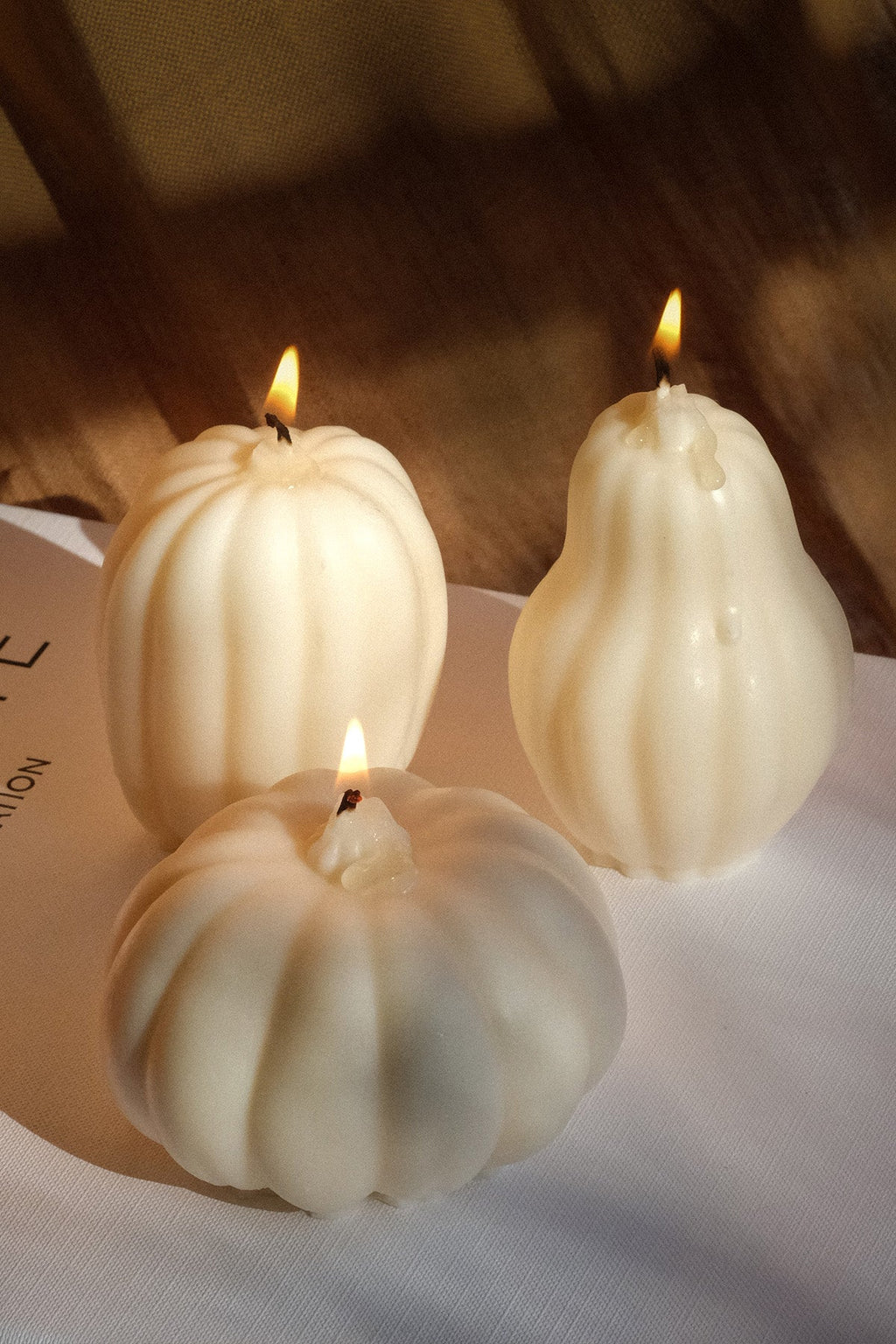 Large Pumpkin Shaped Candles in Natural Soy Wax