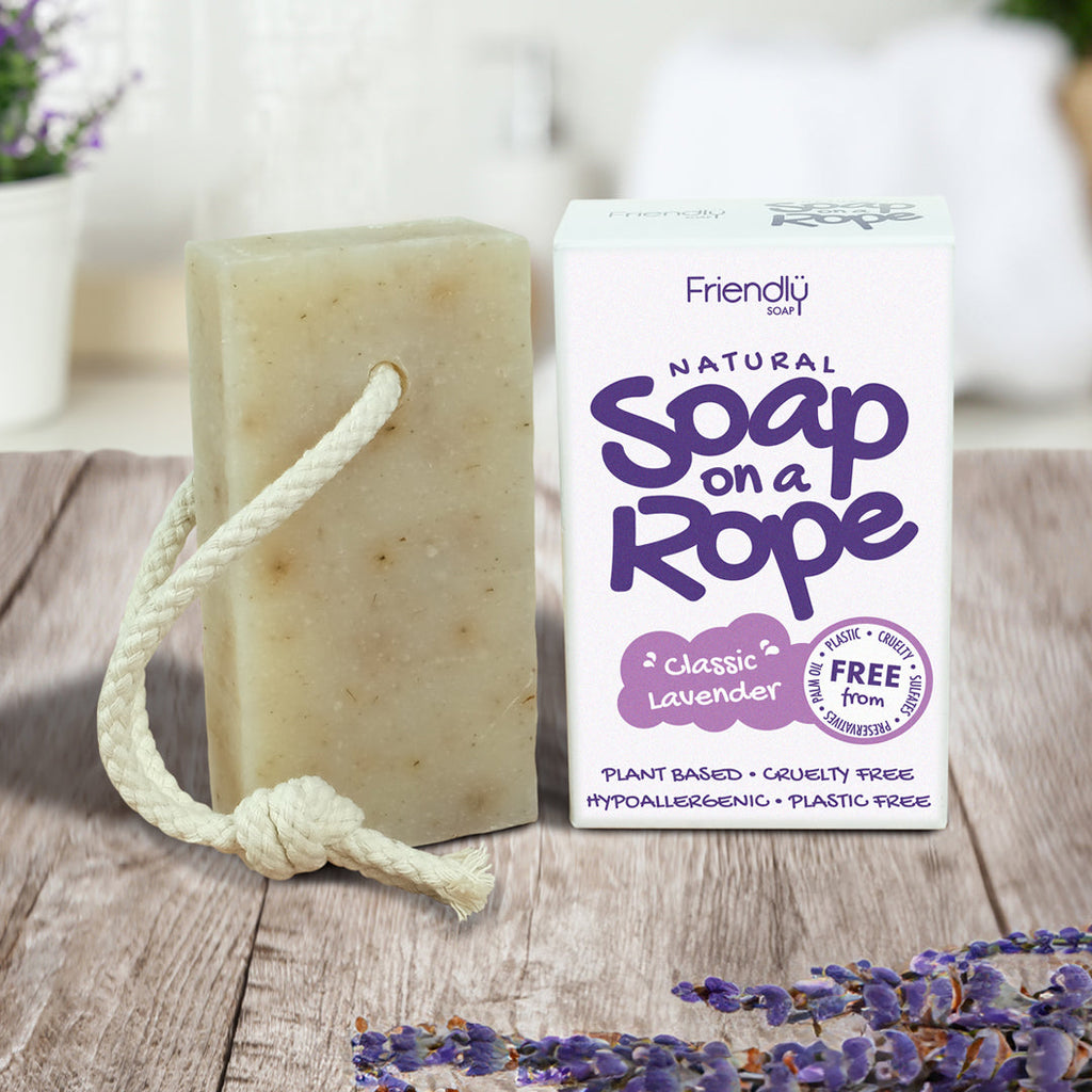 Natural Lavender Soap on a Rope 125g