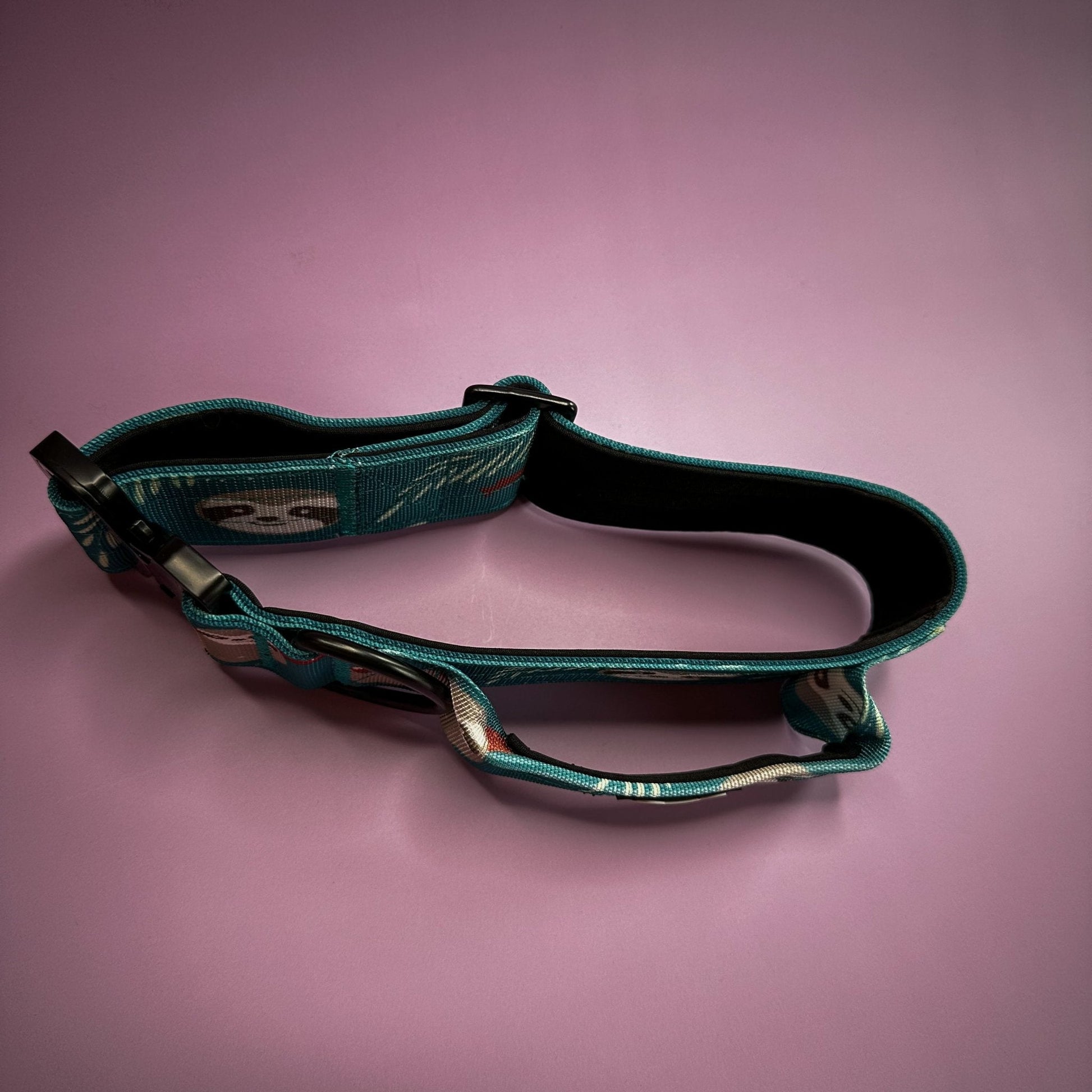 Lazy Sloth Tactical Dog Collar with Handle for Large Dogs