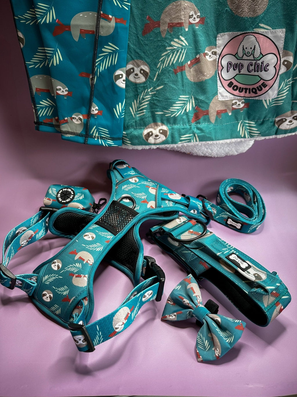 Lazy Sloth Tactical Dog Harness in Mint Green