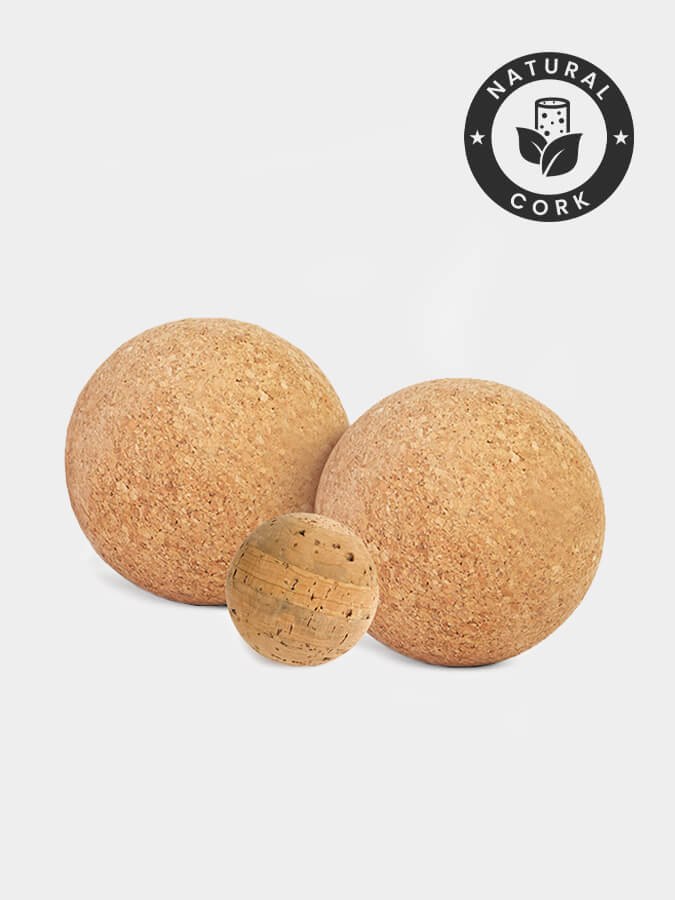 Cork Massage Ball Set of 3 for Self Massage and Fascia Release