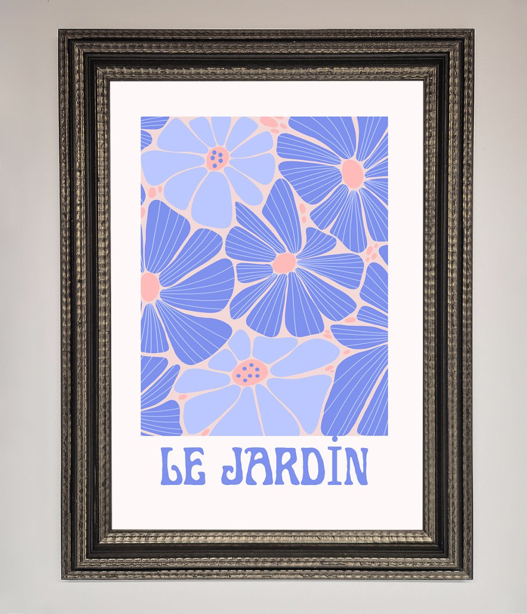 Blue Framed Poster