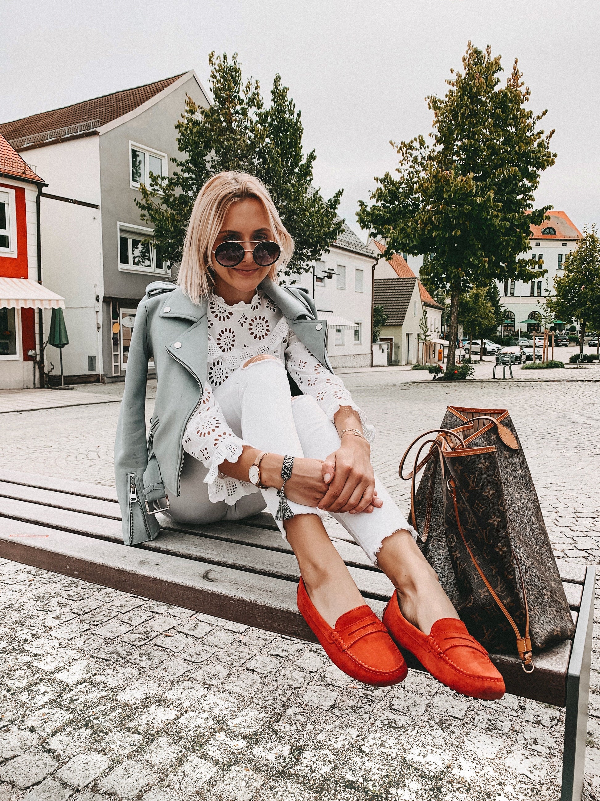 Women's Red Suede Penny Loafers