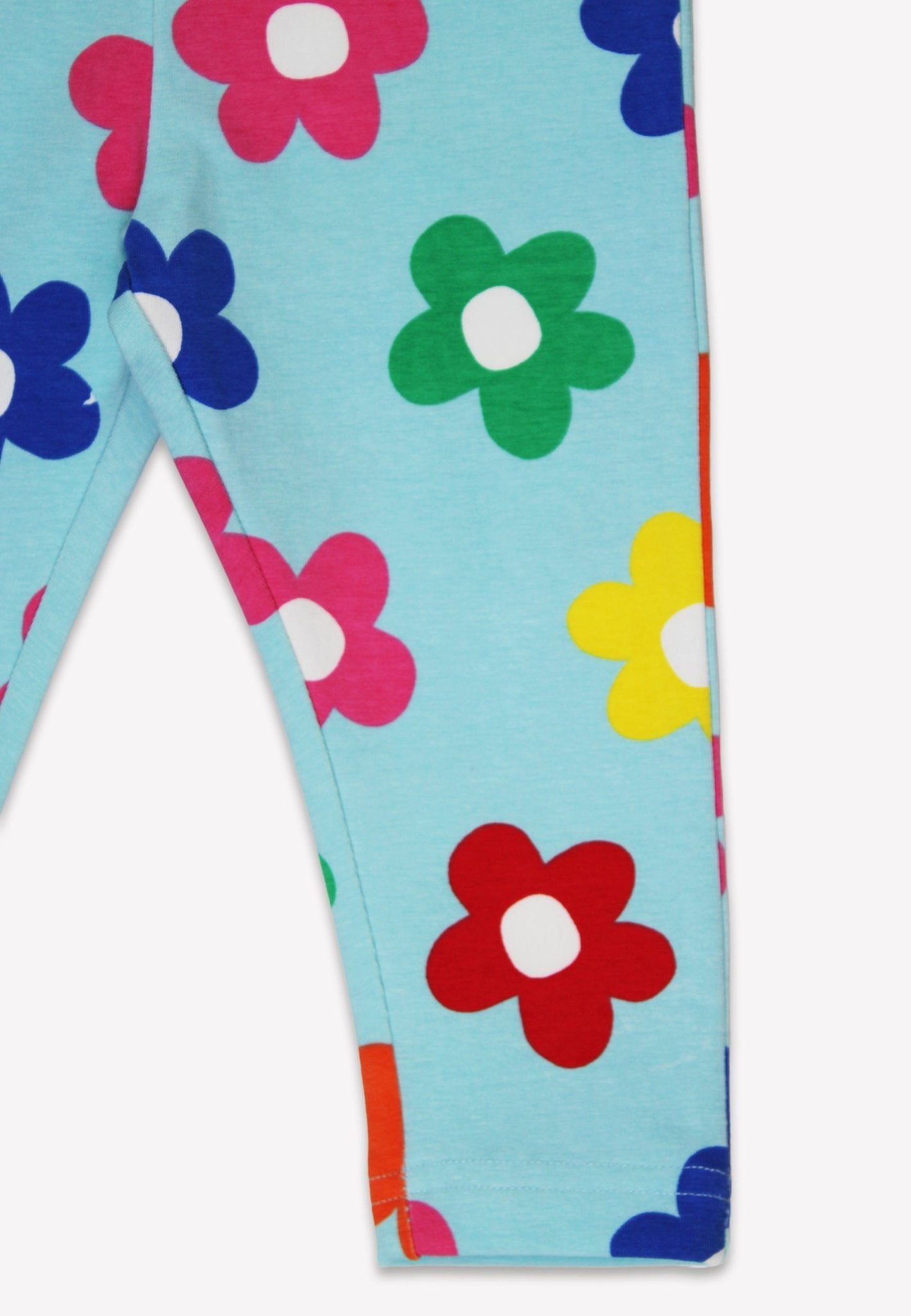 Organic Rainbow Bloom Print Leggings for Kids