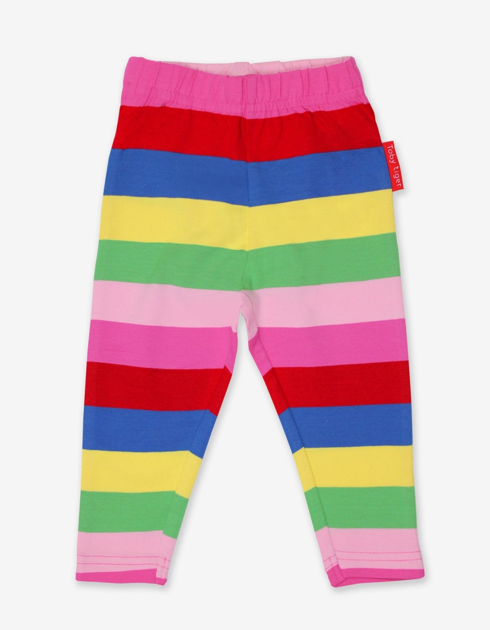 Organic Pink Multi Stripe Leggings for Kids