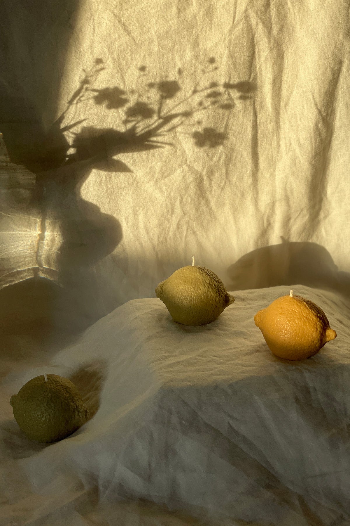 Lemon Shaped Candles Pack of 3