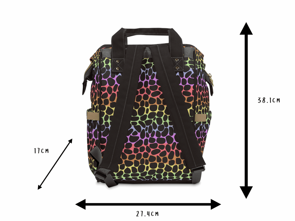 Leopard Print Rainbow Baby Changing Backpack