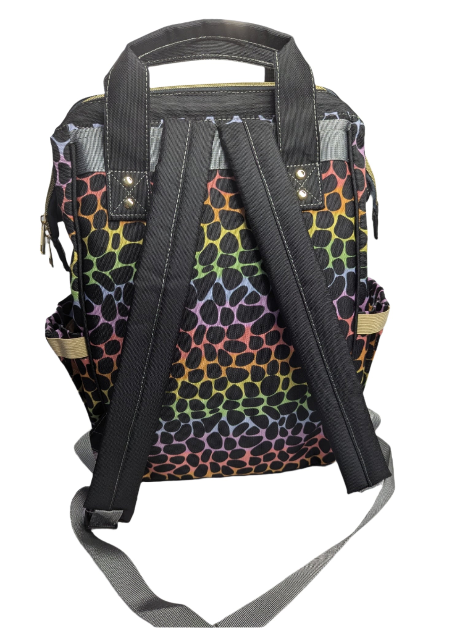 Leopard Print Rainbow Baby Changing Backpack