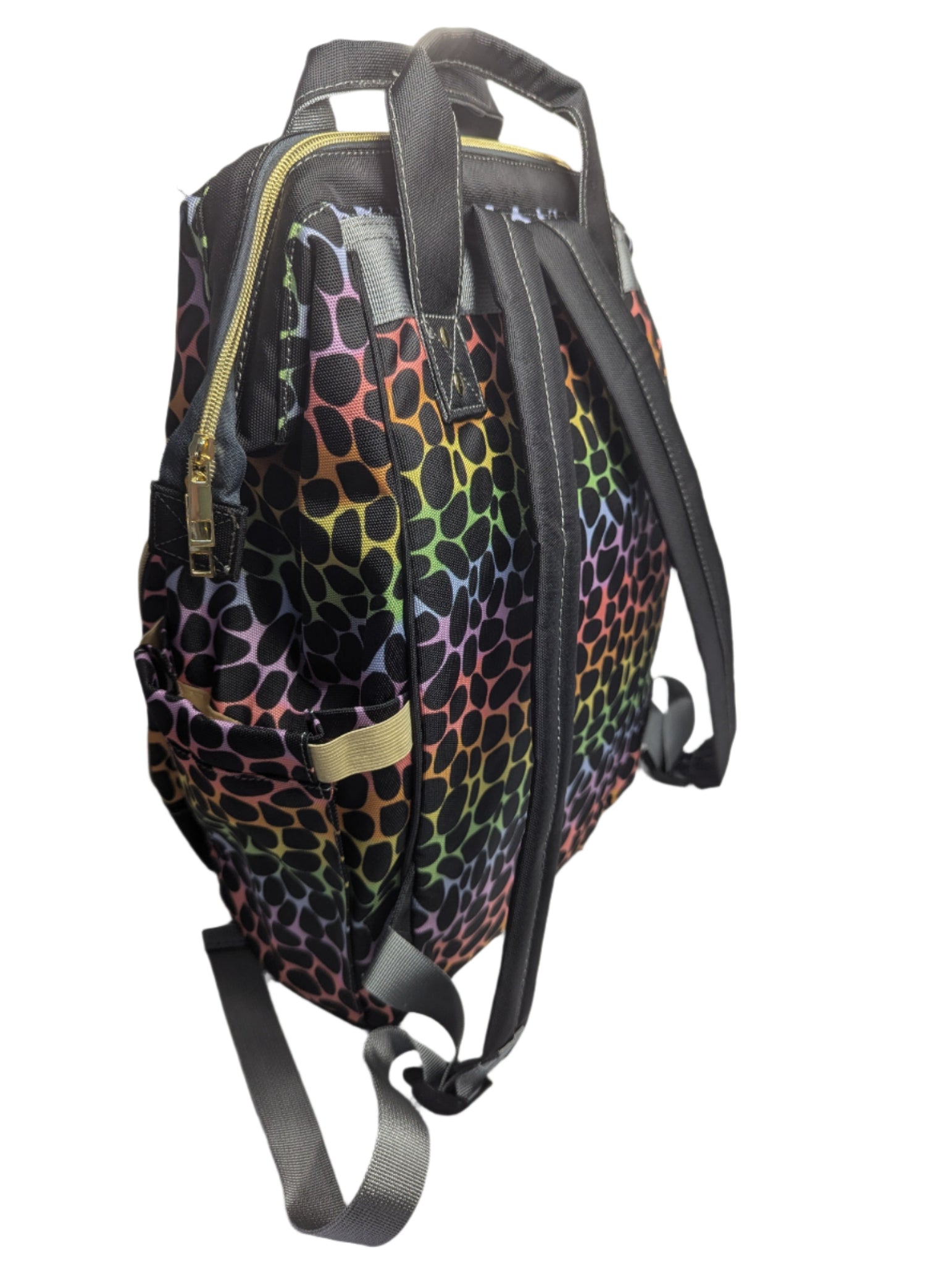 Leopard Print Rainbow Baby Changing Backpack