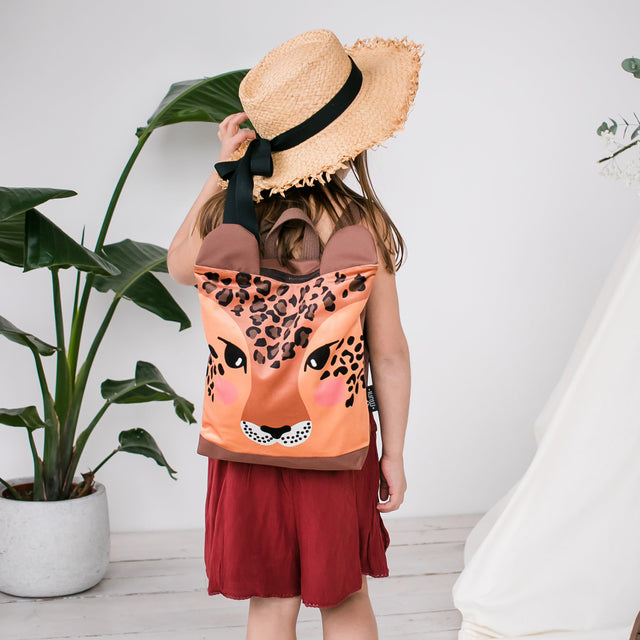 Toddler Leopard Print Backpack – Cute & Durable for Adventures by Muni at www.brixbailey.com