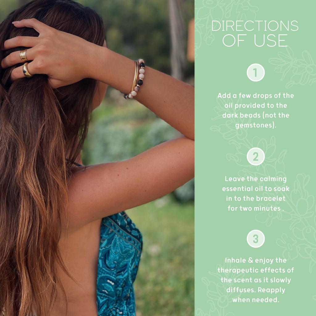 Lava Bead Aromatherapy Bracelet with Essential Oil Balance