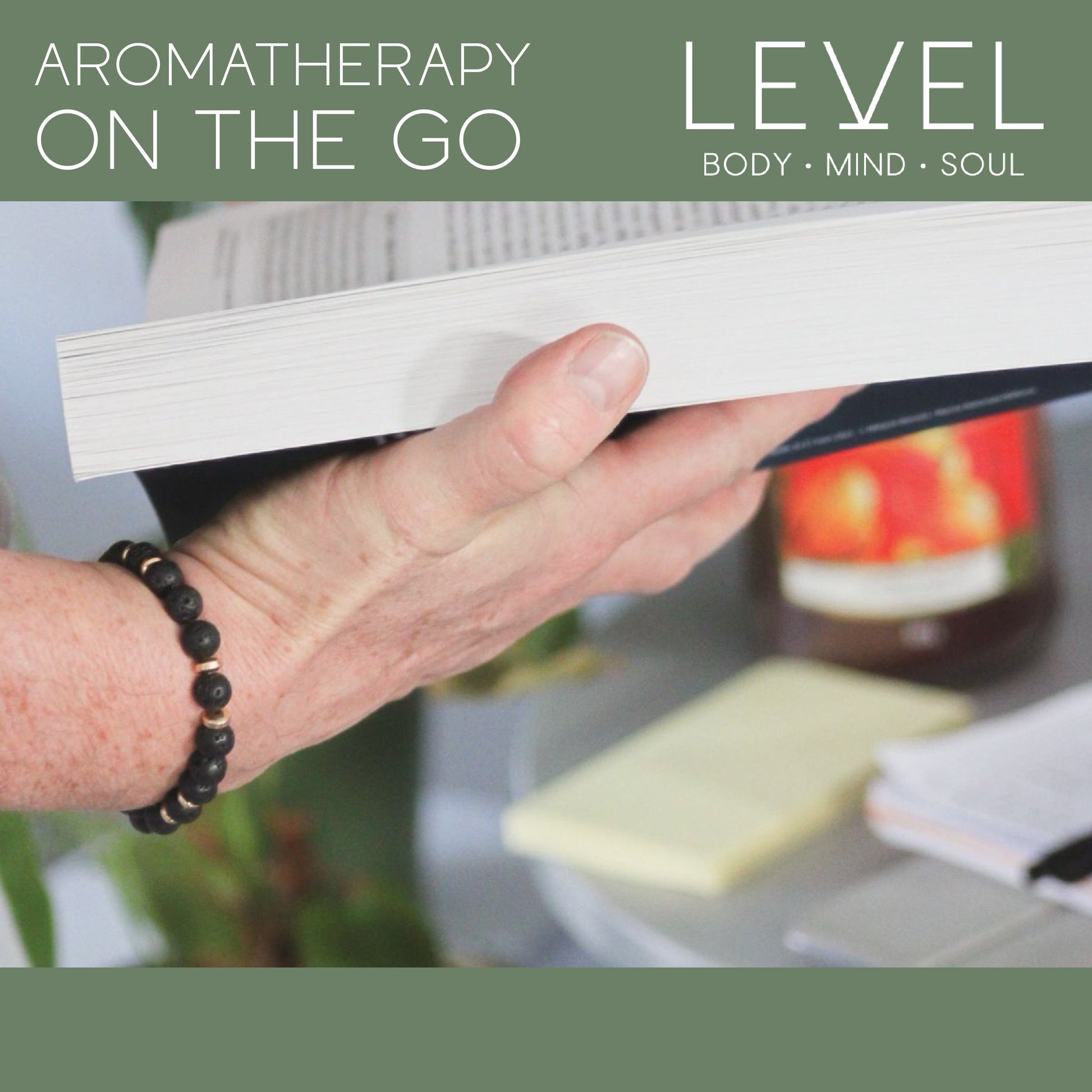 Lava Bead Aromatherapy Bracelet with Essential Oil