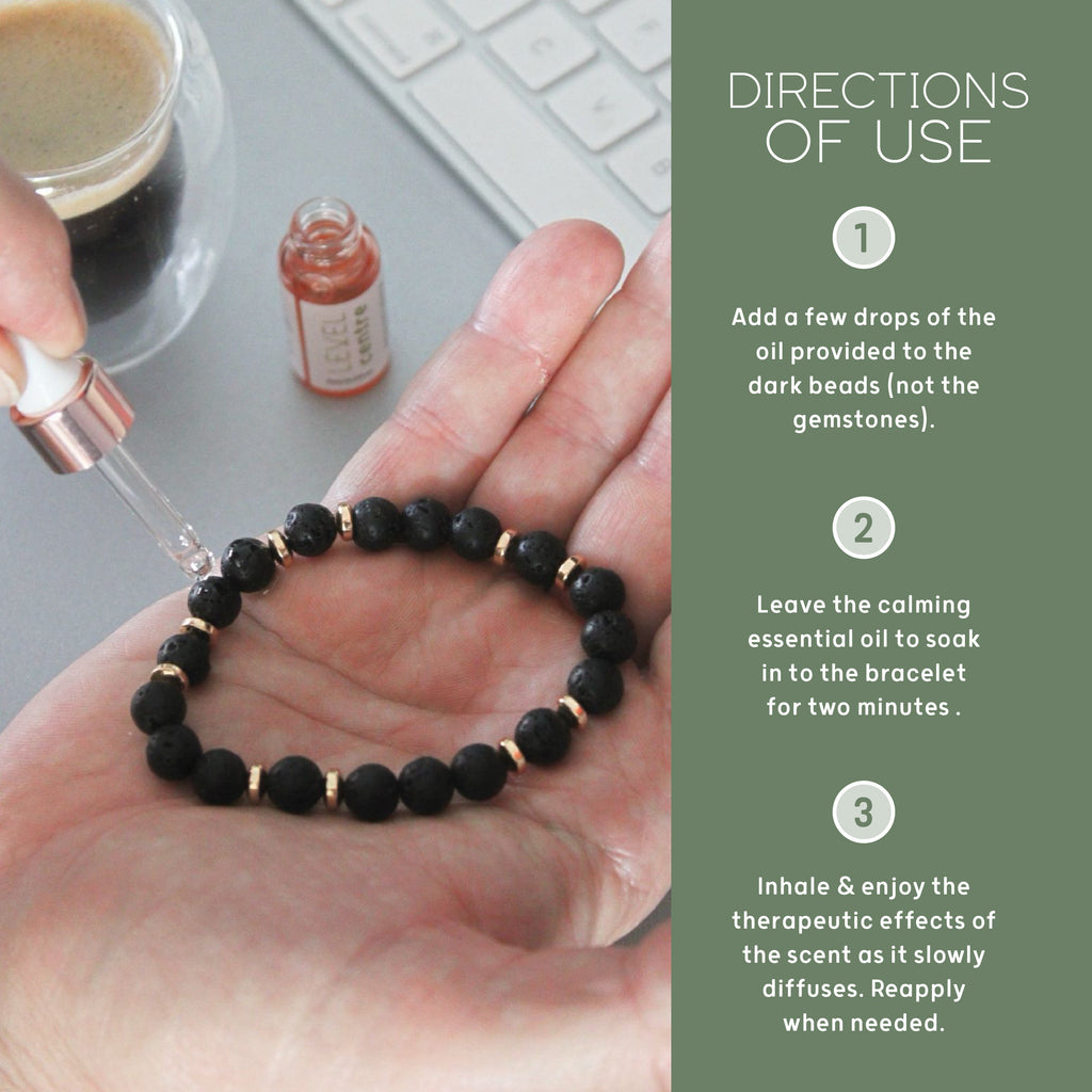 Lava Bead Aromatherapy Bracelet with Essential Oil