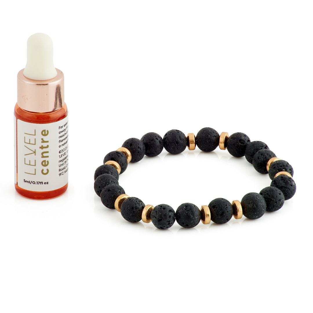 Lava Bead Aromatherapy Bracelet with Essential Oil