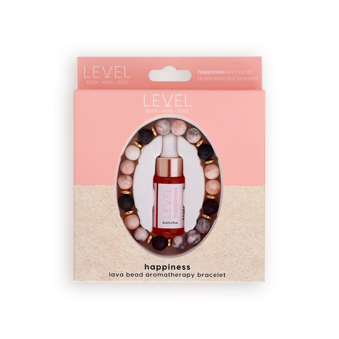 Lava Bead Aromatherapy Bracelet with Essential Oil Happiness