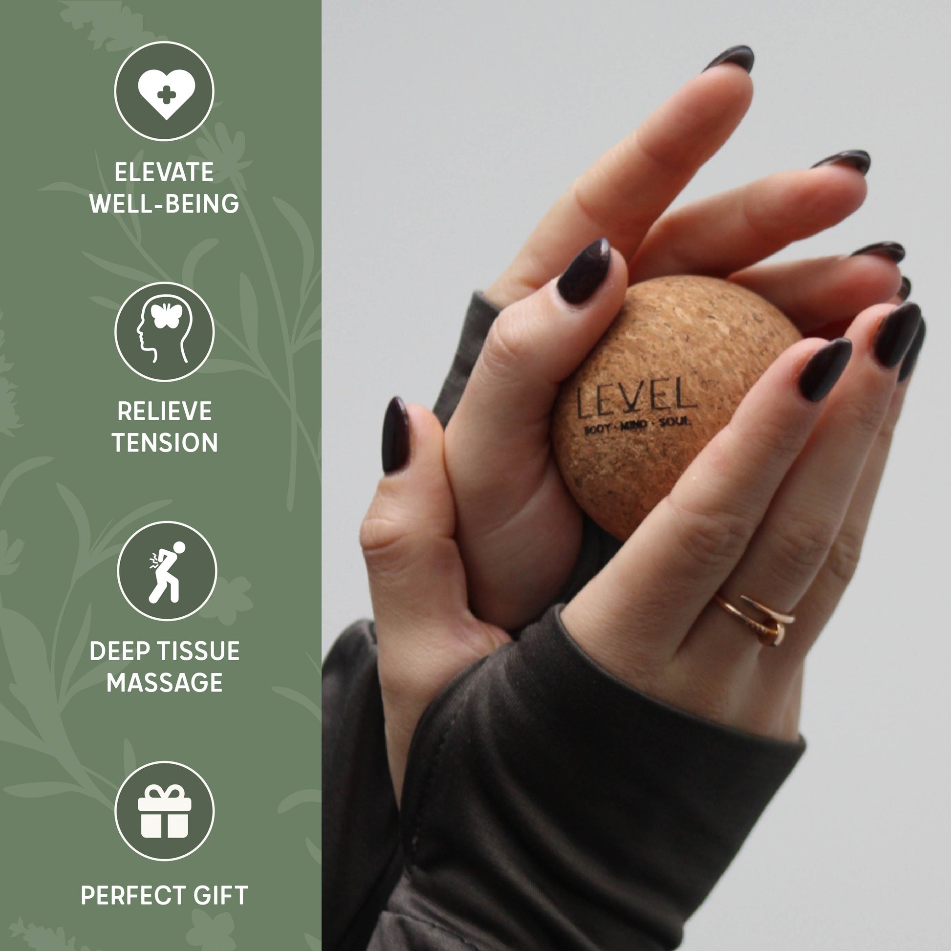 Natural Cork Massage Ball for Deep Tissue Relief