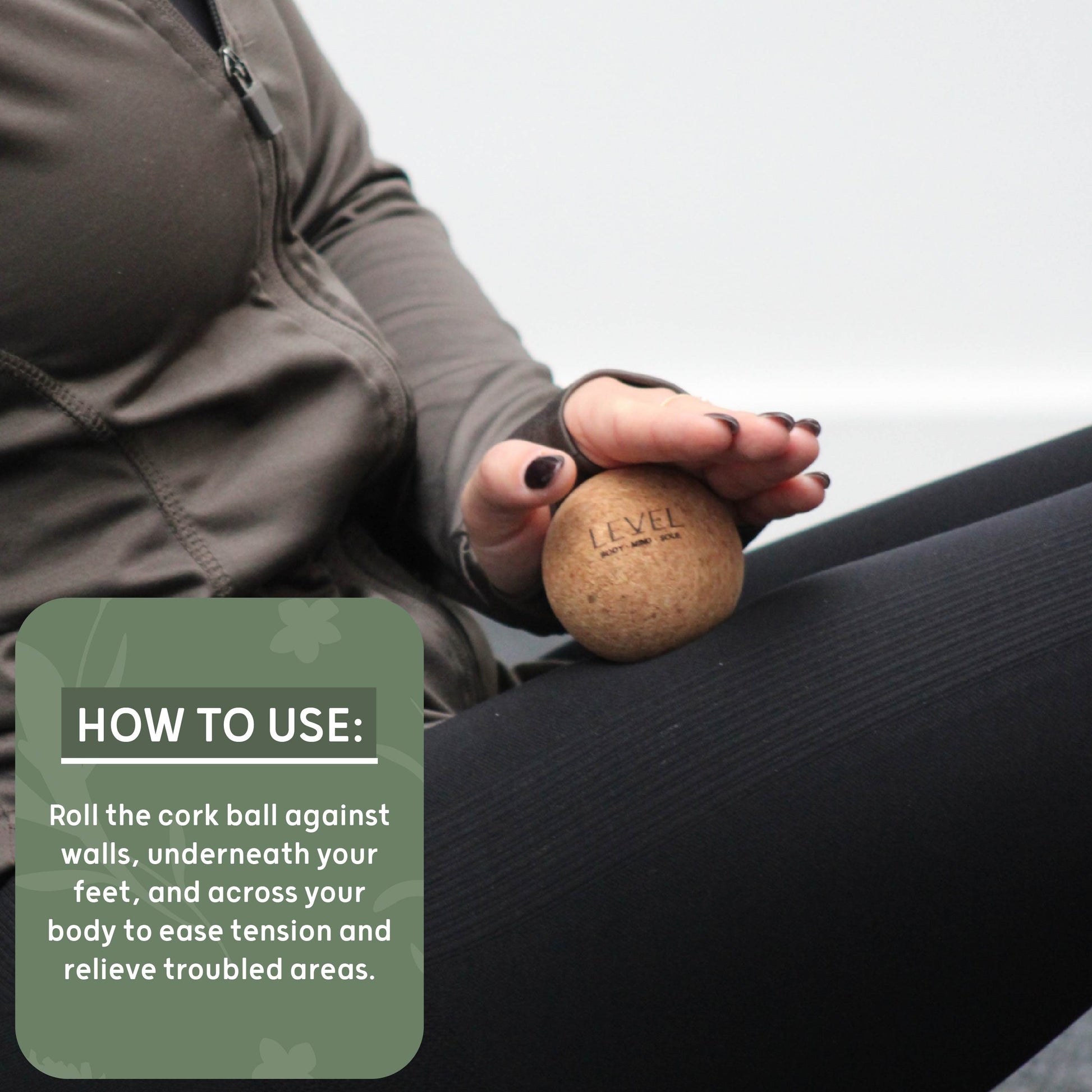 Natural Cork Massage Ball for Deep Tissue Relief