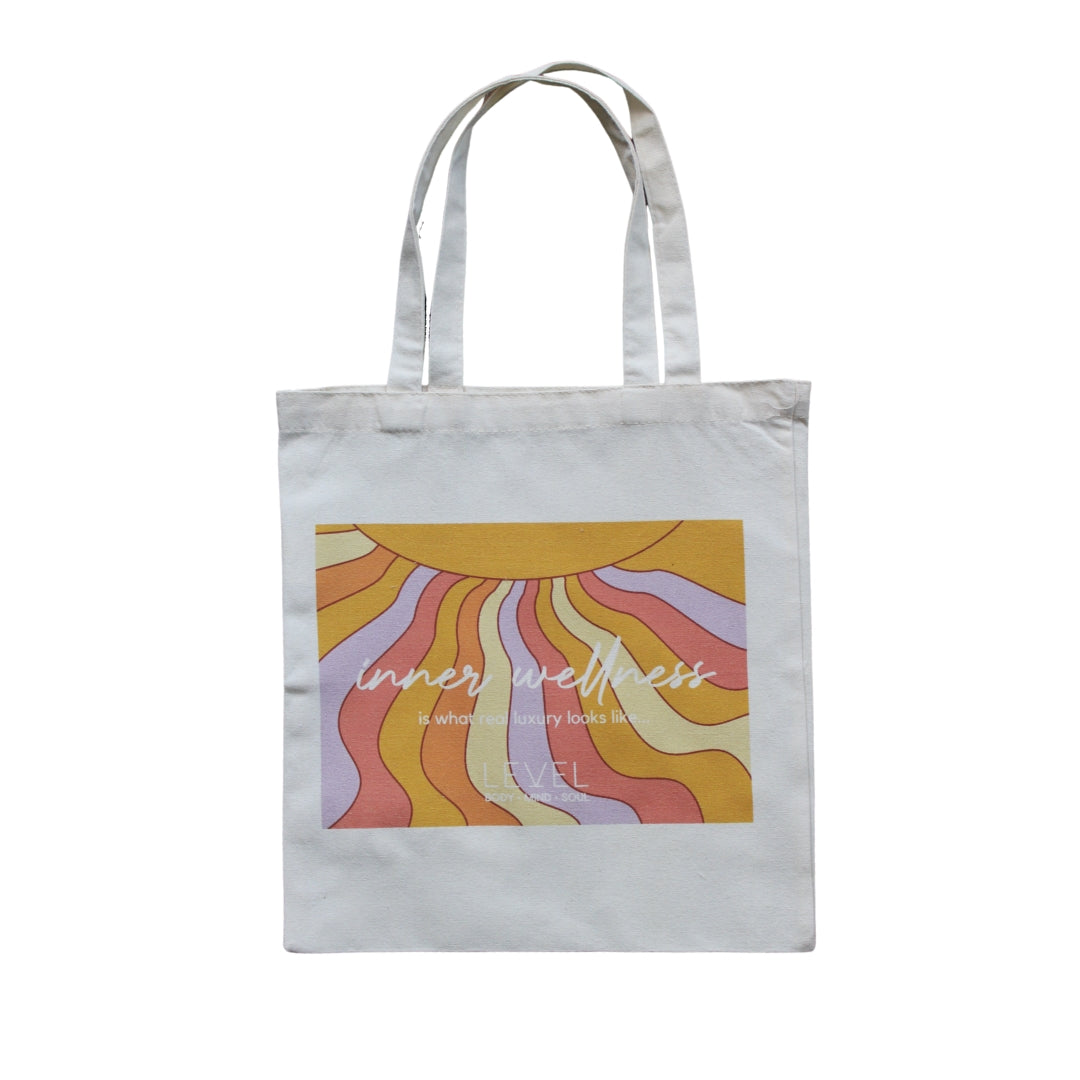 Linen Tote Bag with Inner Wellness Design