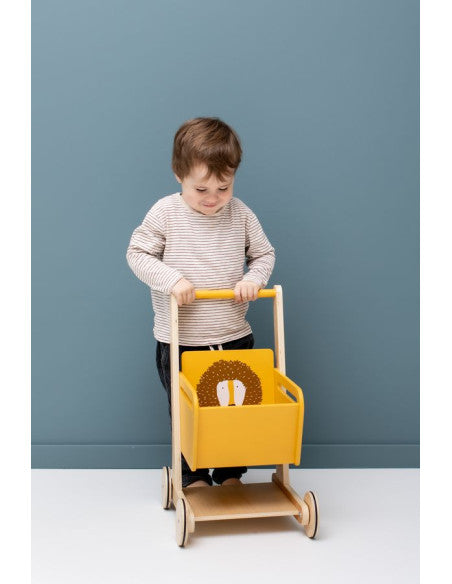 Wooden Trolley with Cheerful Animal – Fun & Eco-Friendly Toy by Trixie Baby at brixbailey.com