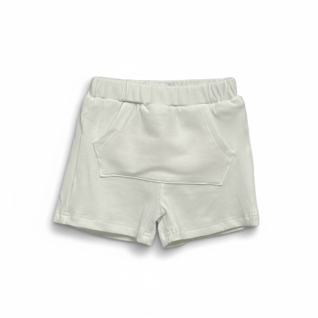 Lightweight Ribbed Cotton Pocket Shorts