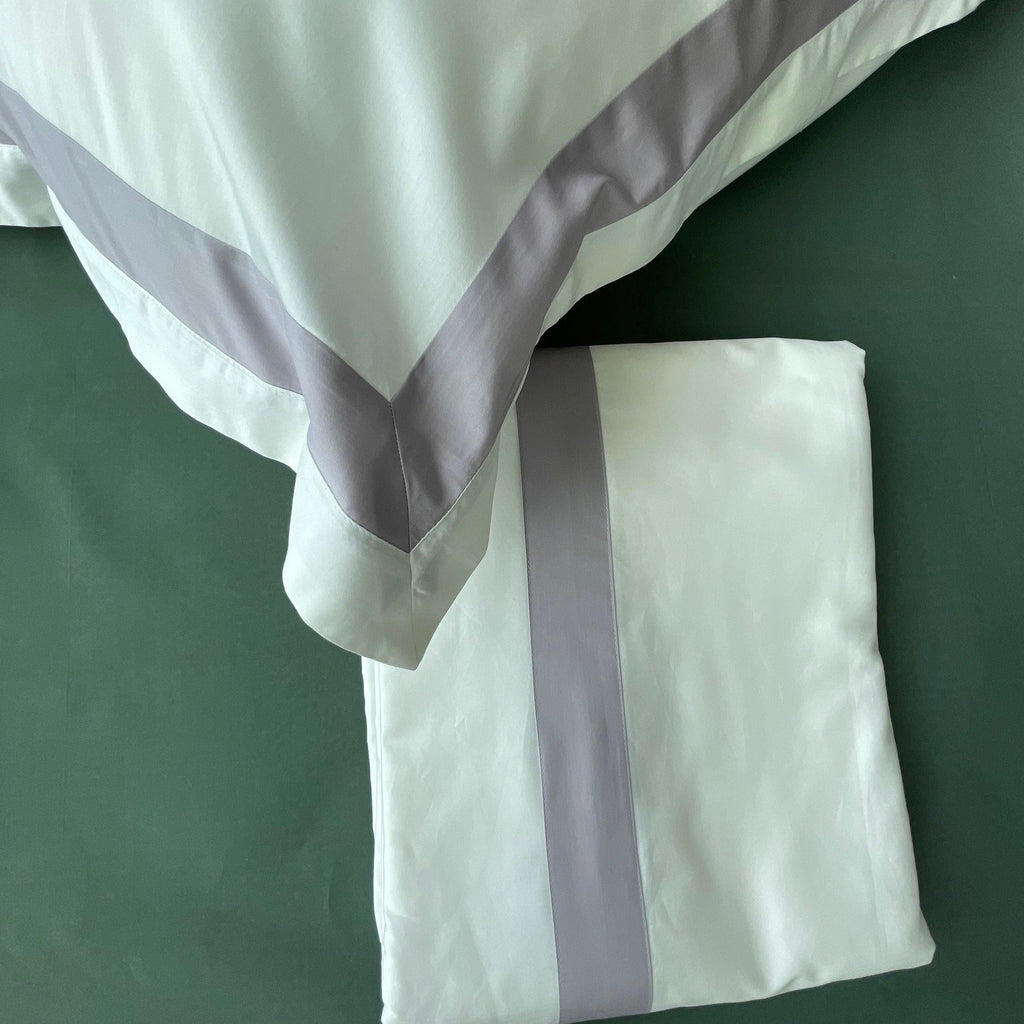 Lilac Bed Linen Set with Oxford Borders