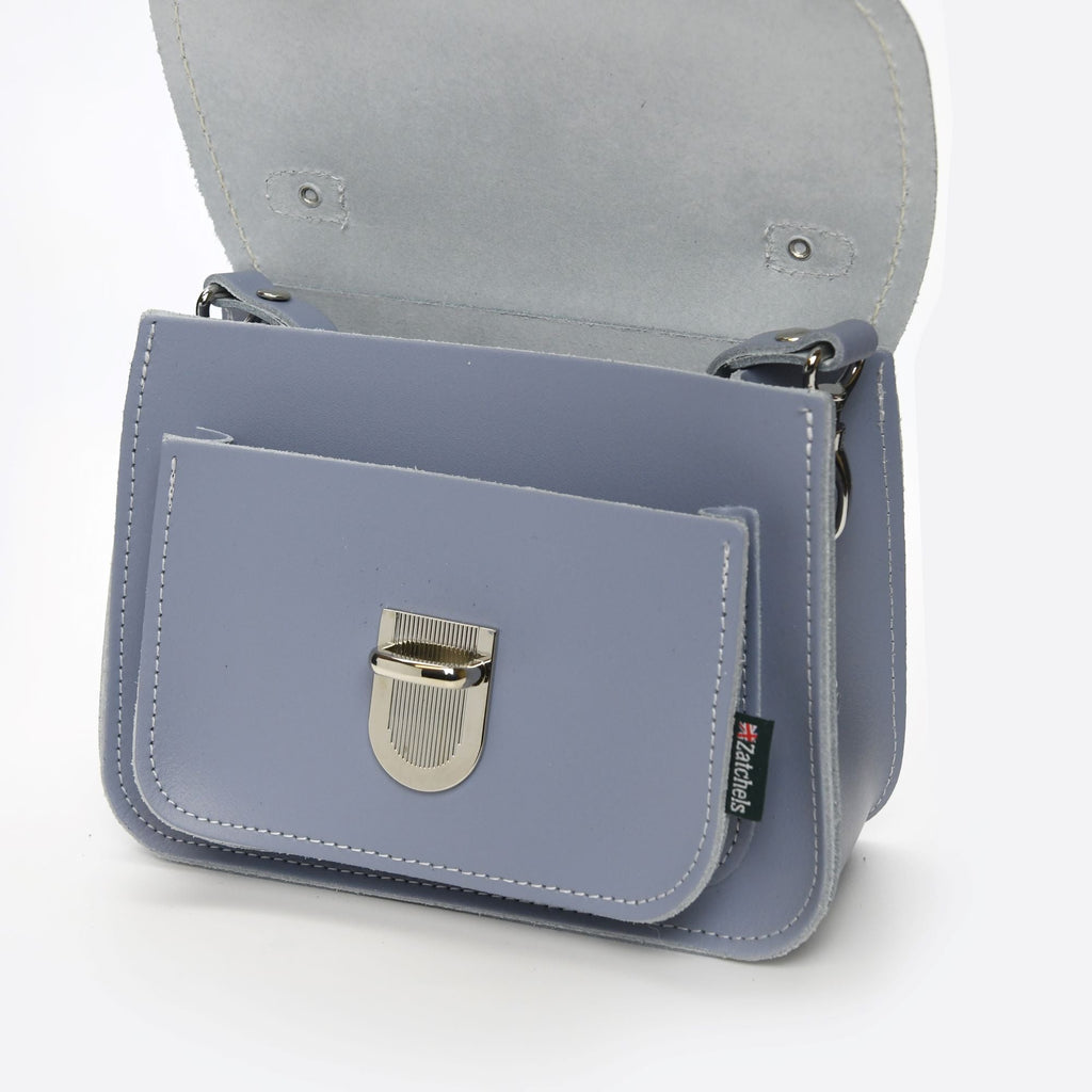 Luna Handmade Leather Bag in Lilac Grey