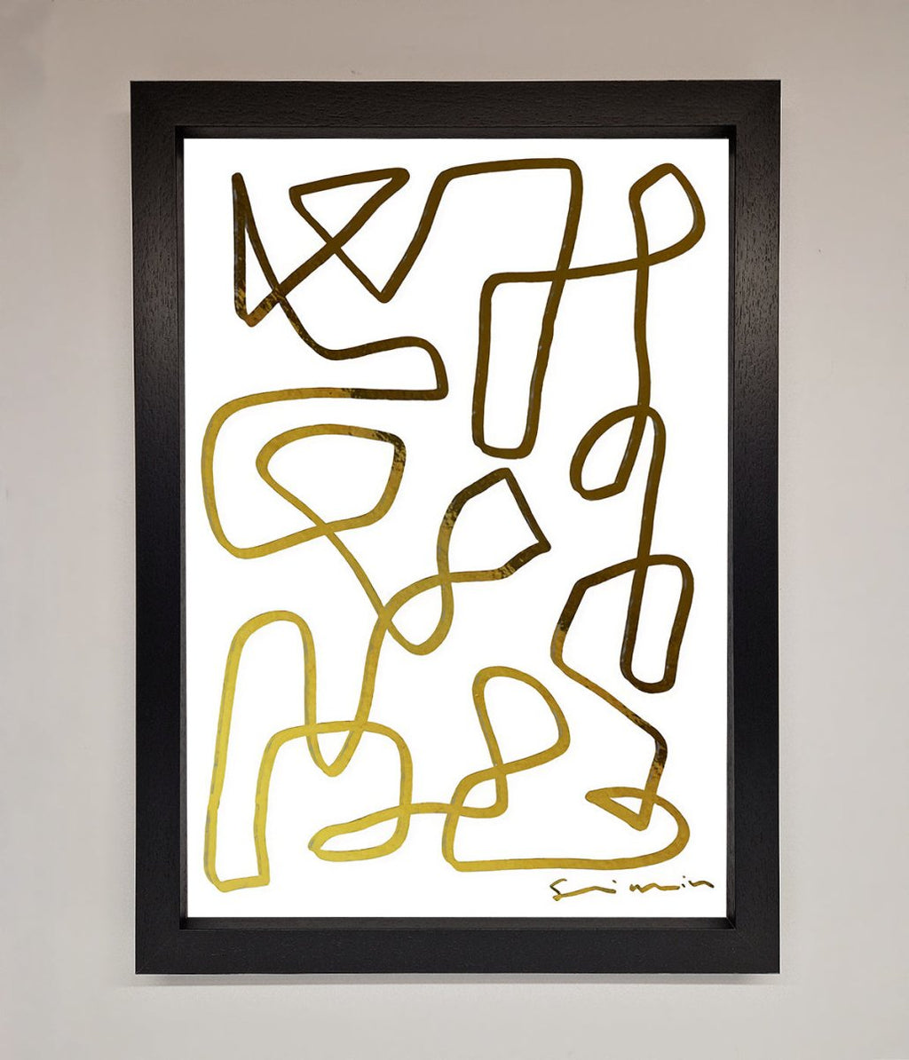Line Squiggle Foil Print