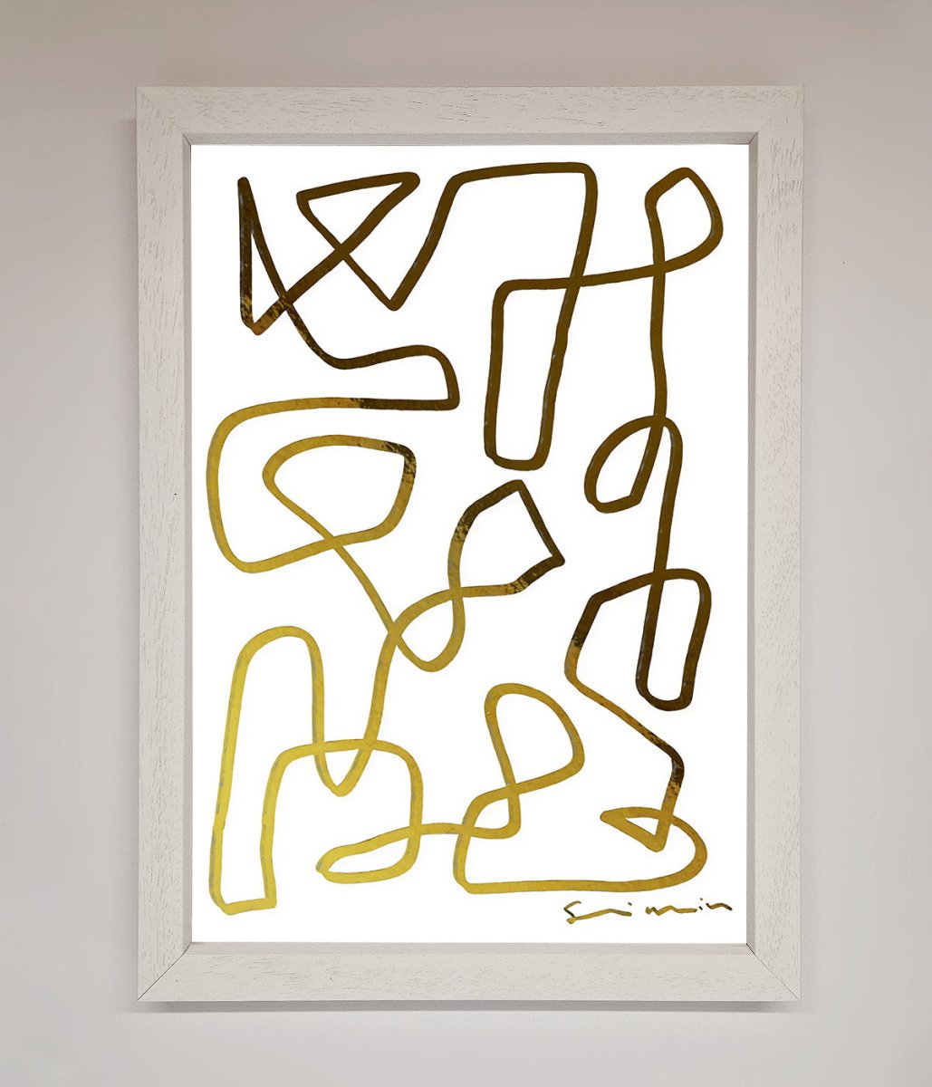 Line Squiggle Foil Print