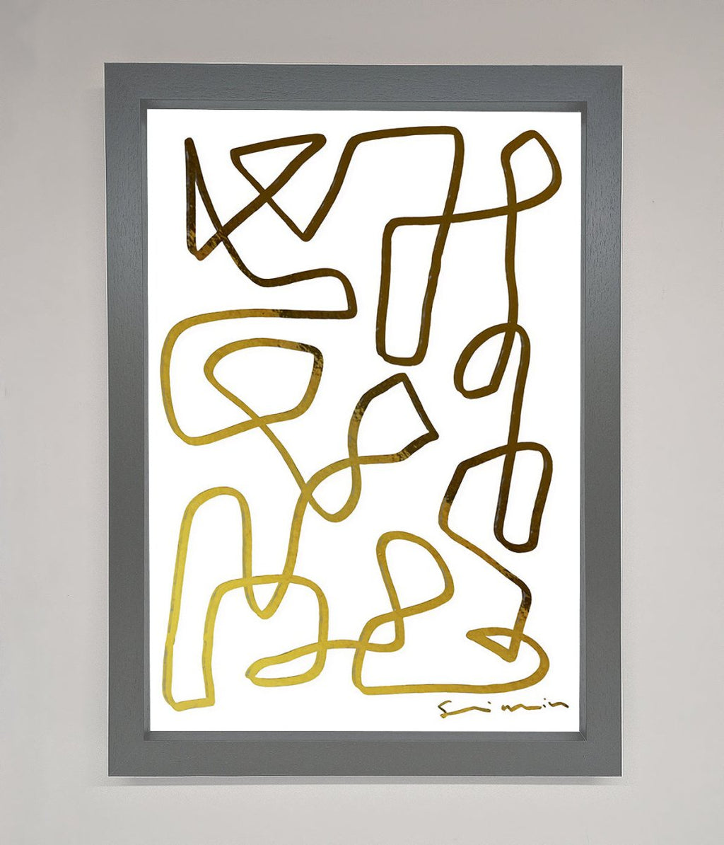 Line Squiggle Foil Print
