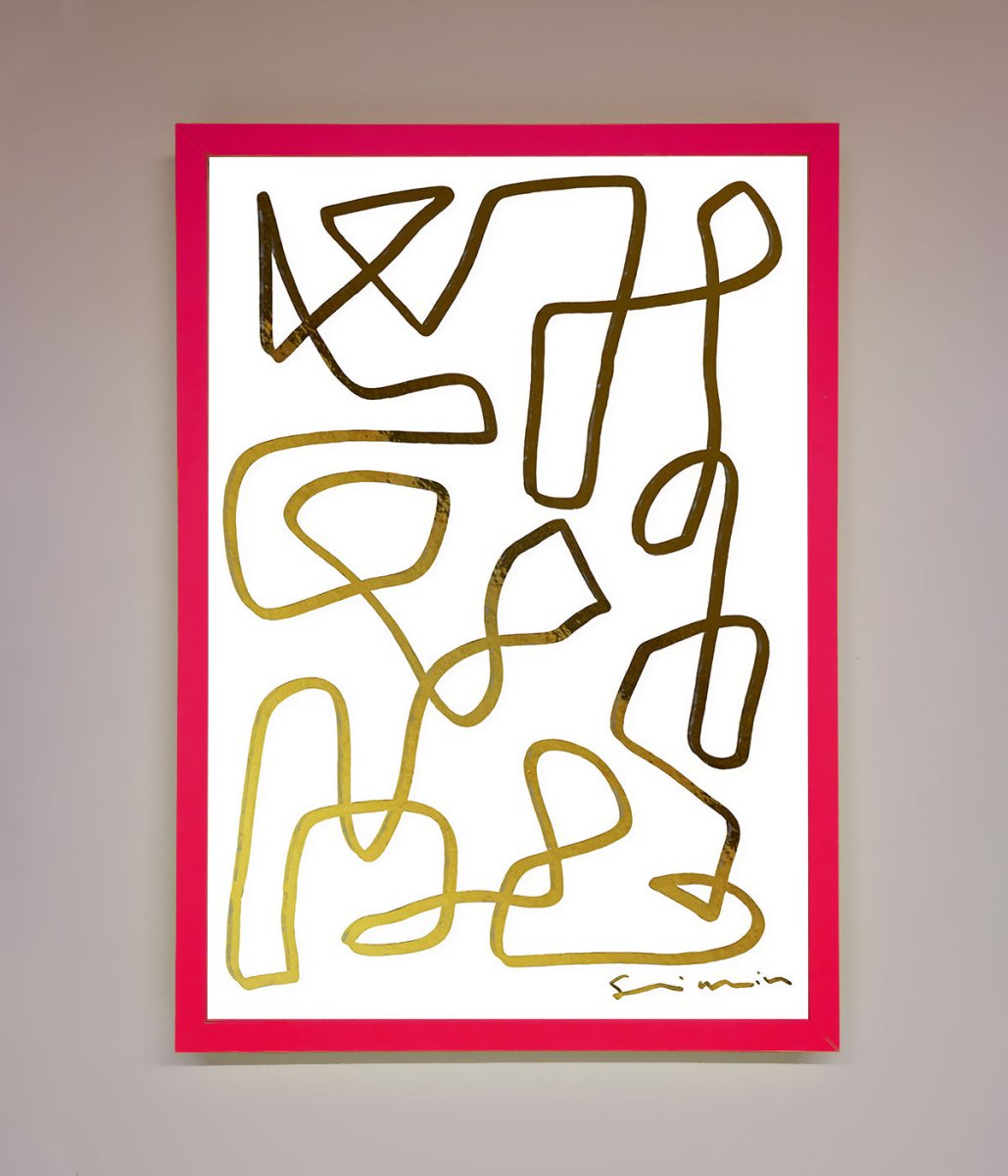 Line Squiggle Foil Print