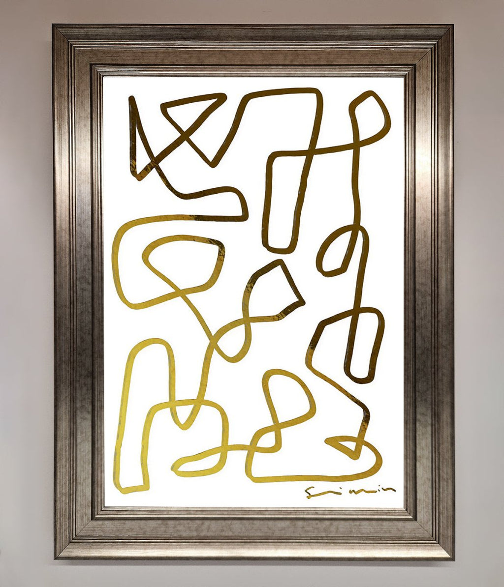 Line Squiggle Foil Print