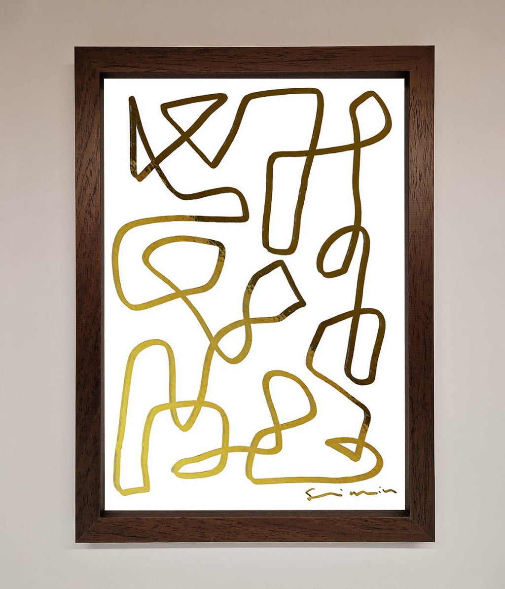 Line Squiggle Foil Print