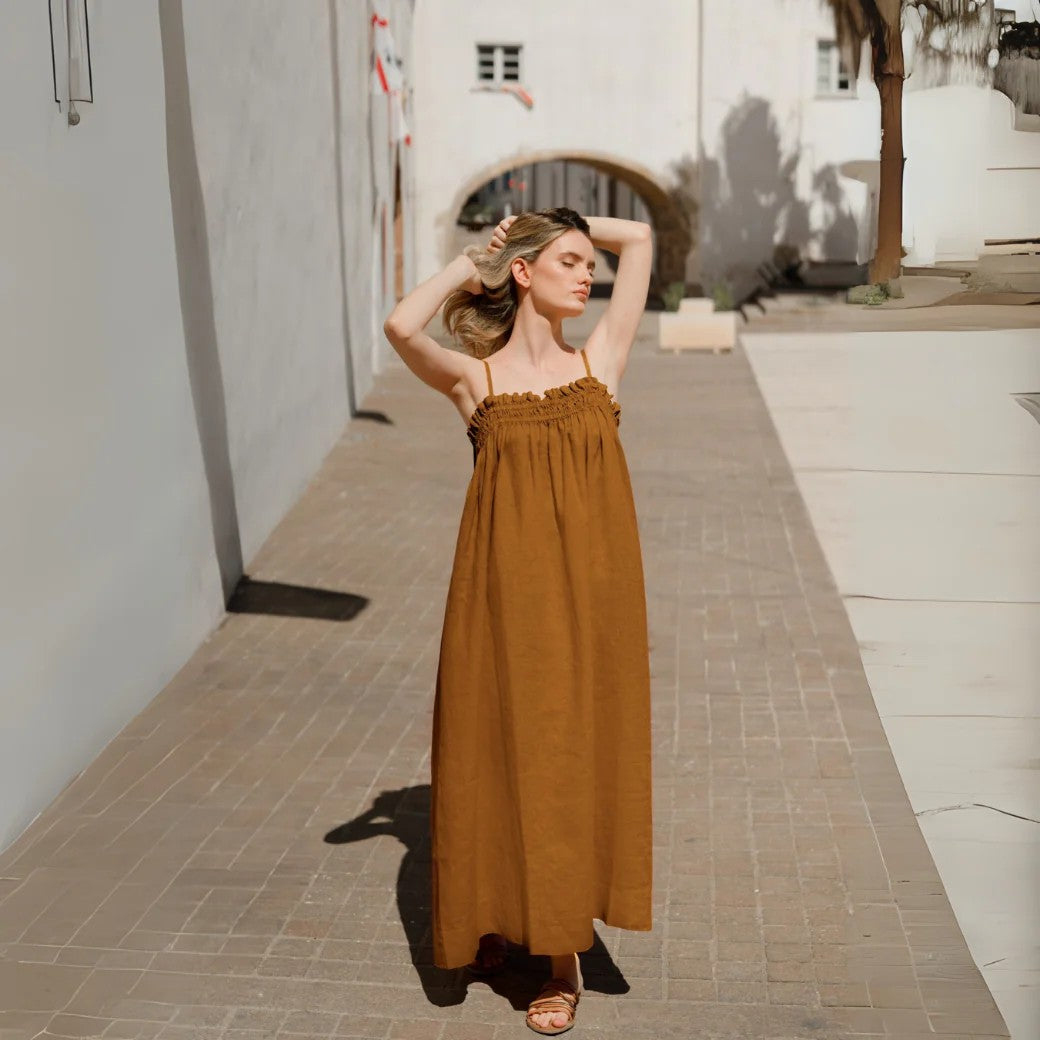 Linen Ballade Dress - Bronze