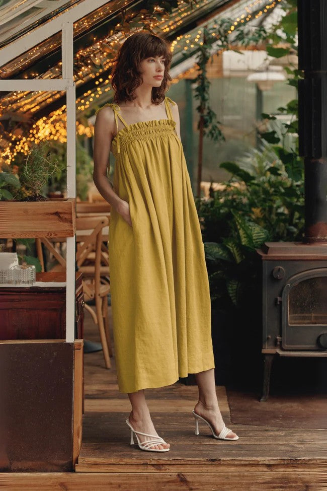 Embrace Summer Elegance with the Linen Ballade Dress by Linen Tales at www.brixbailey.com